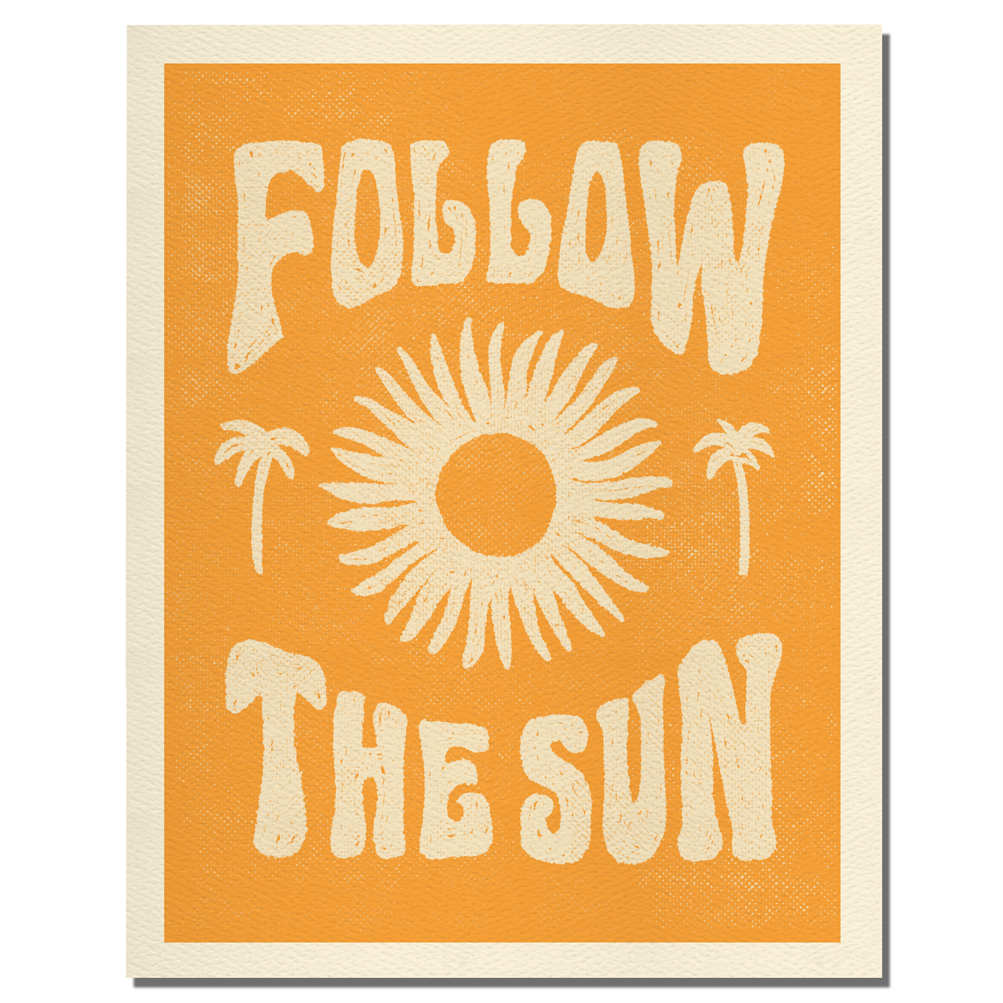 Follow The Sun Wall Art | Summer Art Print | Coastal Art