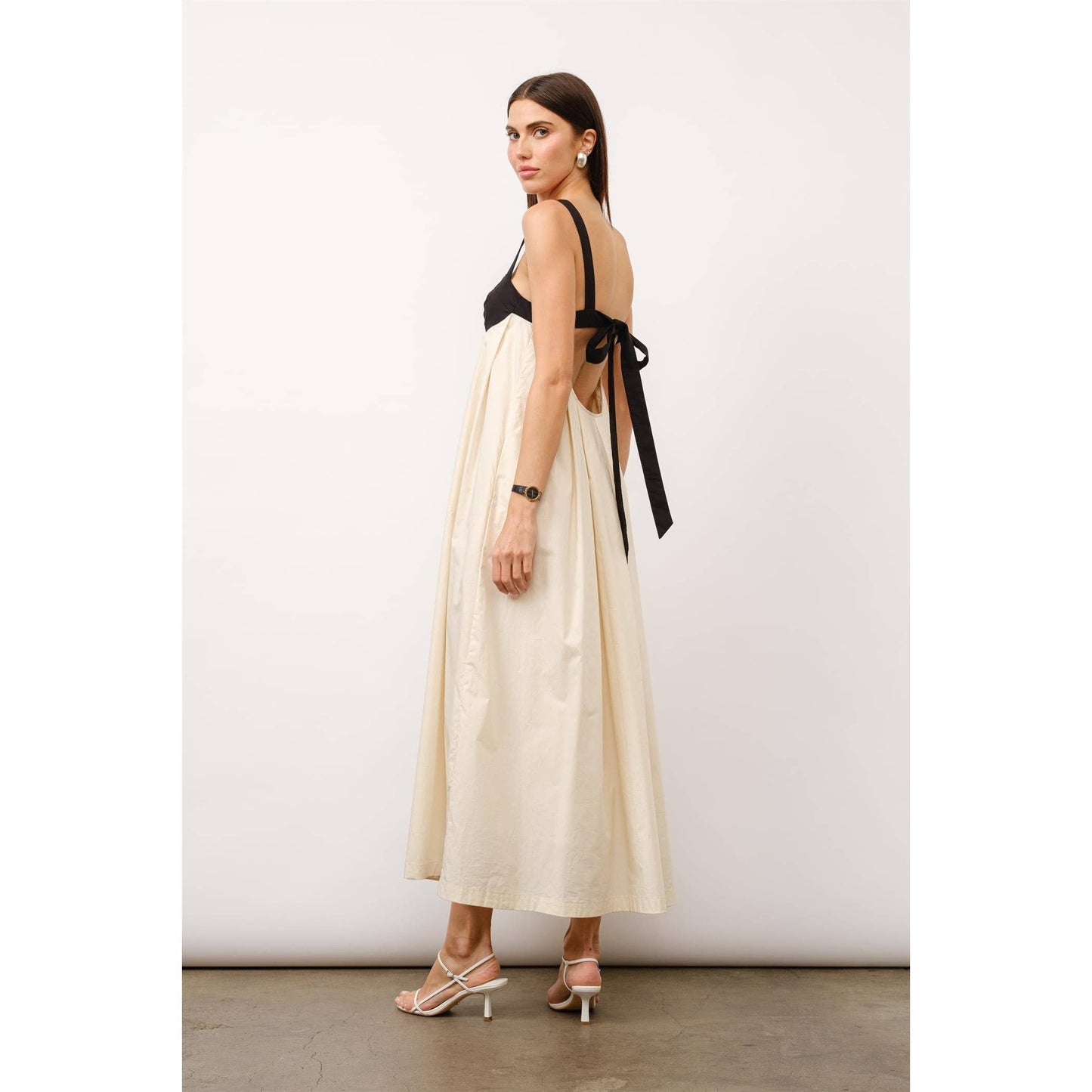 Amelia Box Pleat Maxi Dress