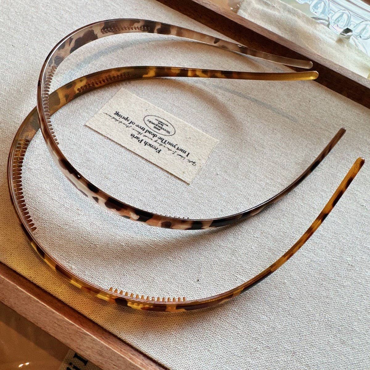 LEOPARD PRINT CLASSIC RETRO FRENCH HEADBAND: DARKLEOPARD