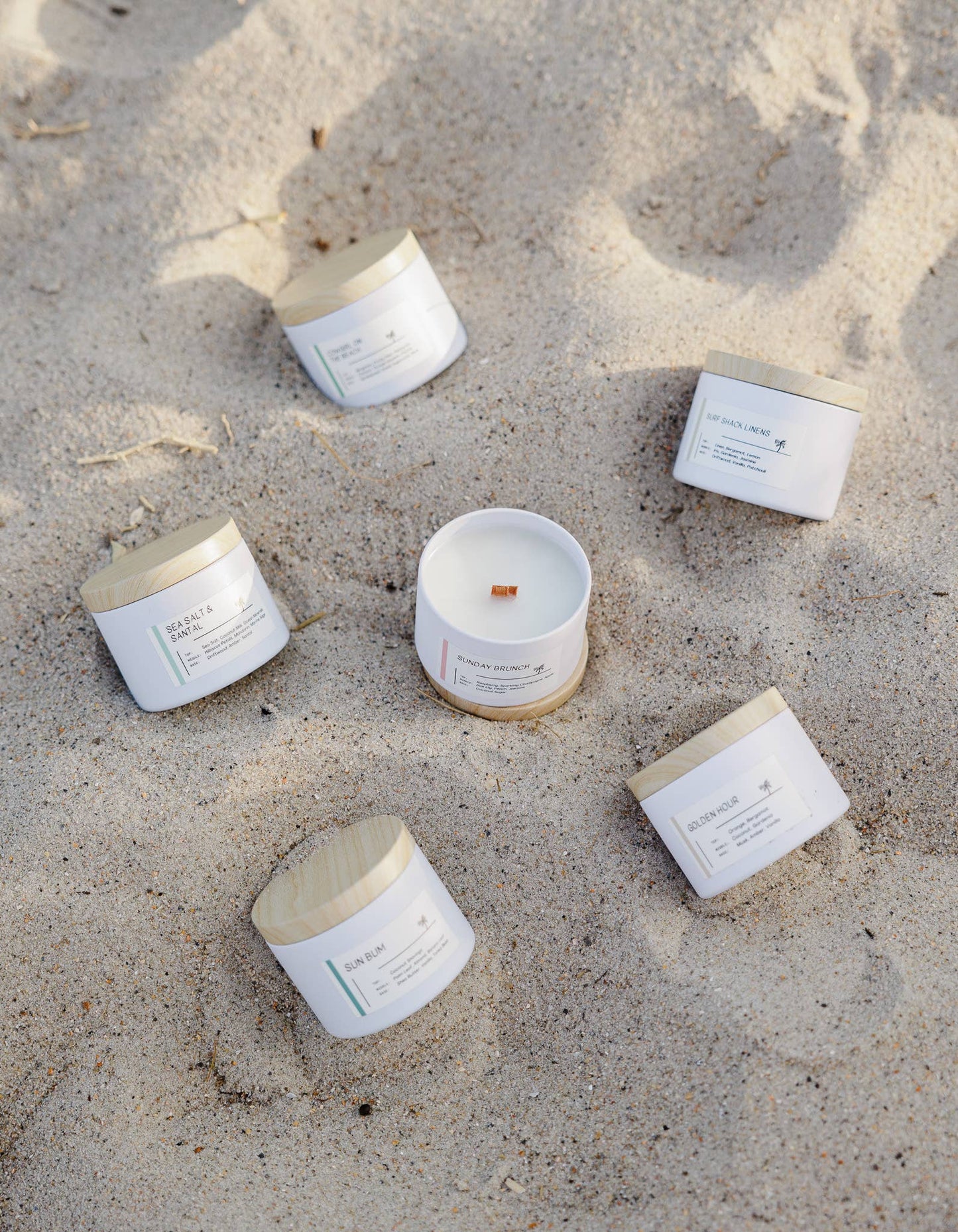 Sea Salt & Santal Mini | 4oz Luxury Coastal Wood Wick Candle
