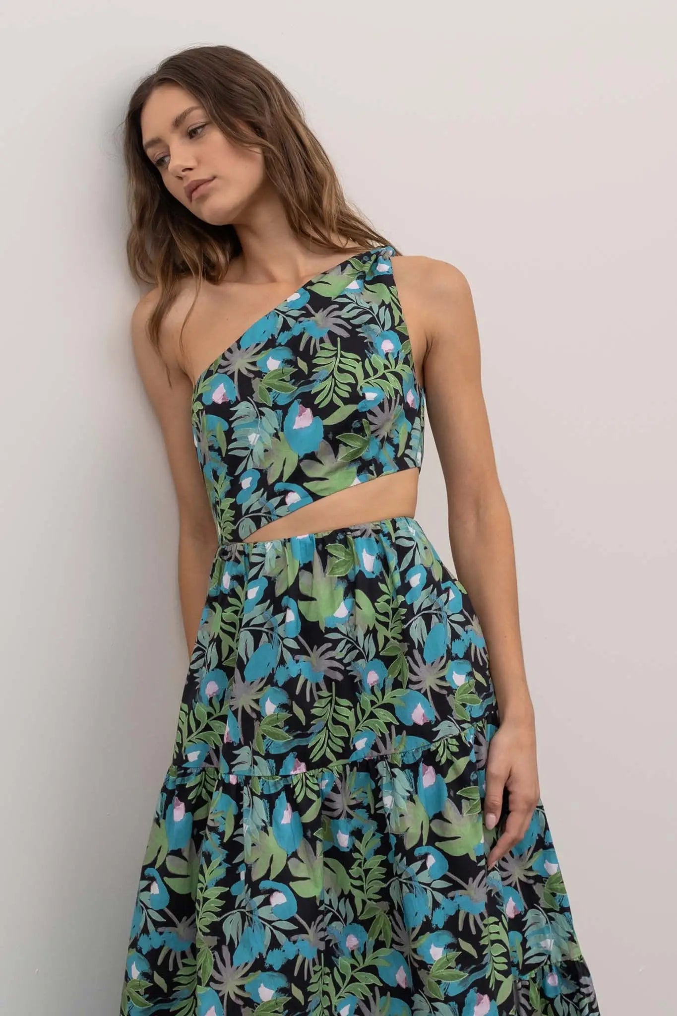 The Midnight Dream One Shoulder Midi