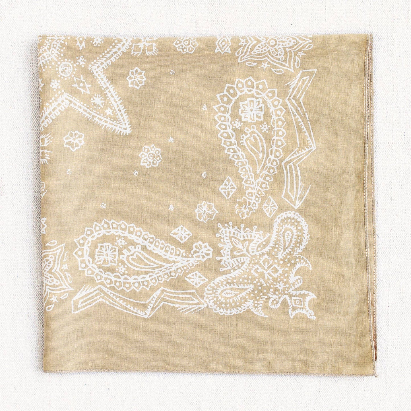 Sand Sketched Paisley Bandana