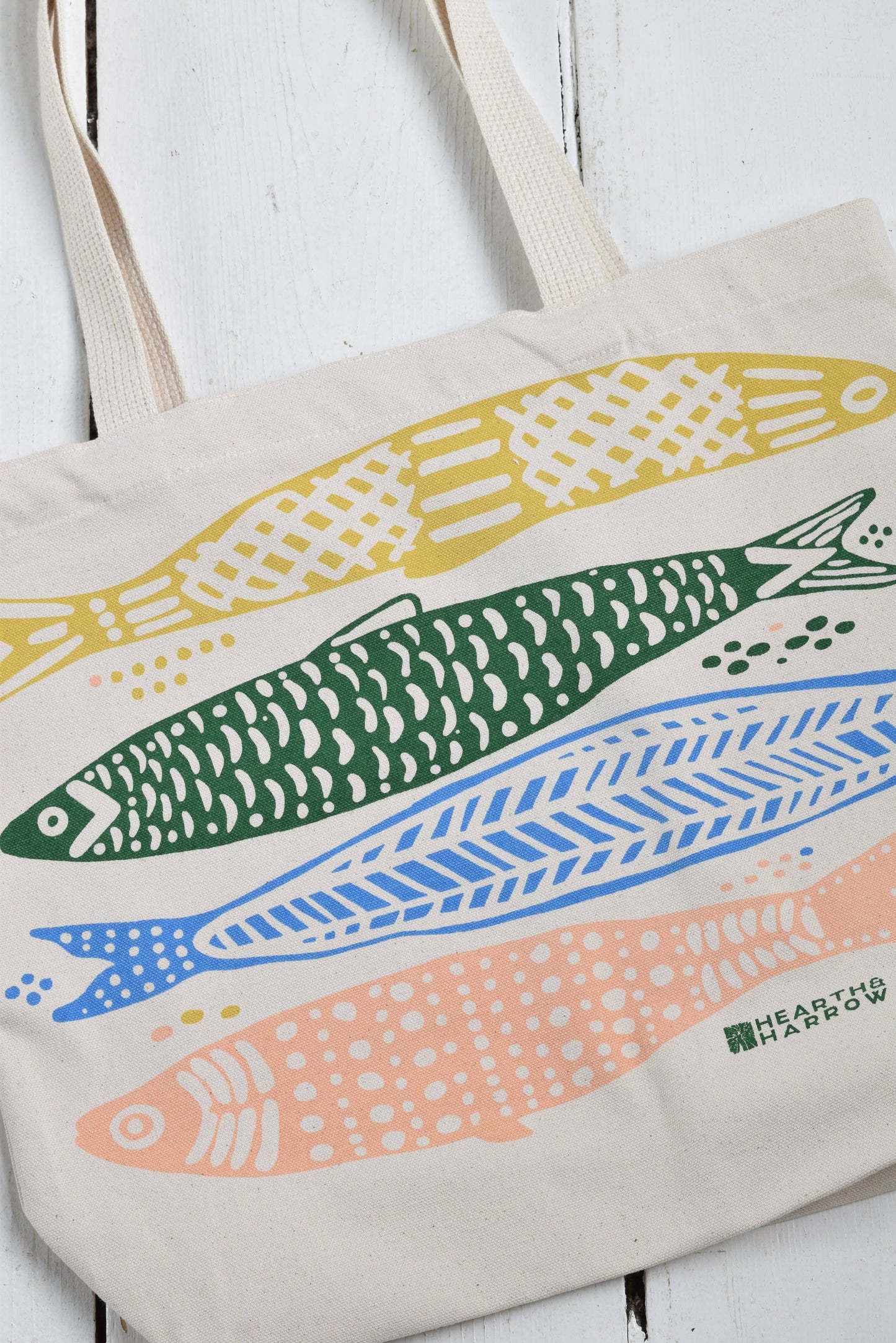 Sardine Tote Bag - 100% Cotton - Market and Beach Bag