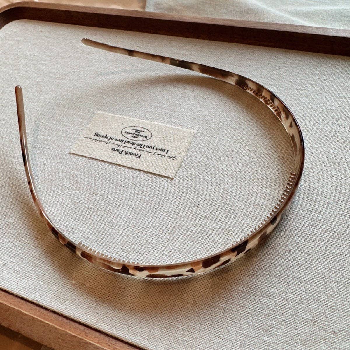 LEOPARD PRINT CLASSIC RETRO FRENCH HEADBAND: DARKLEOPARD