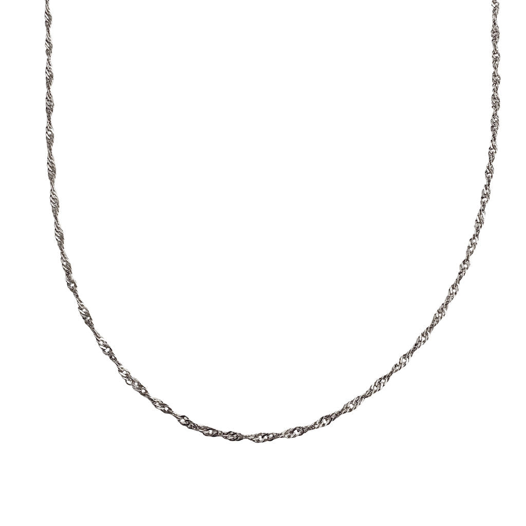 Singapore Twist Necklace- Silver Necklace