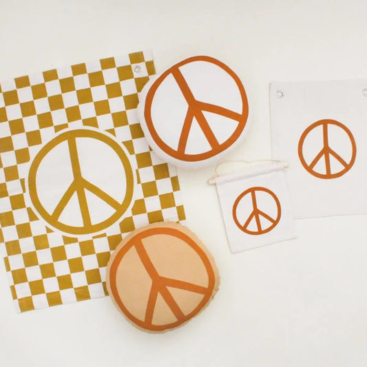 Checkered Peace Sign Banner