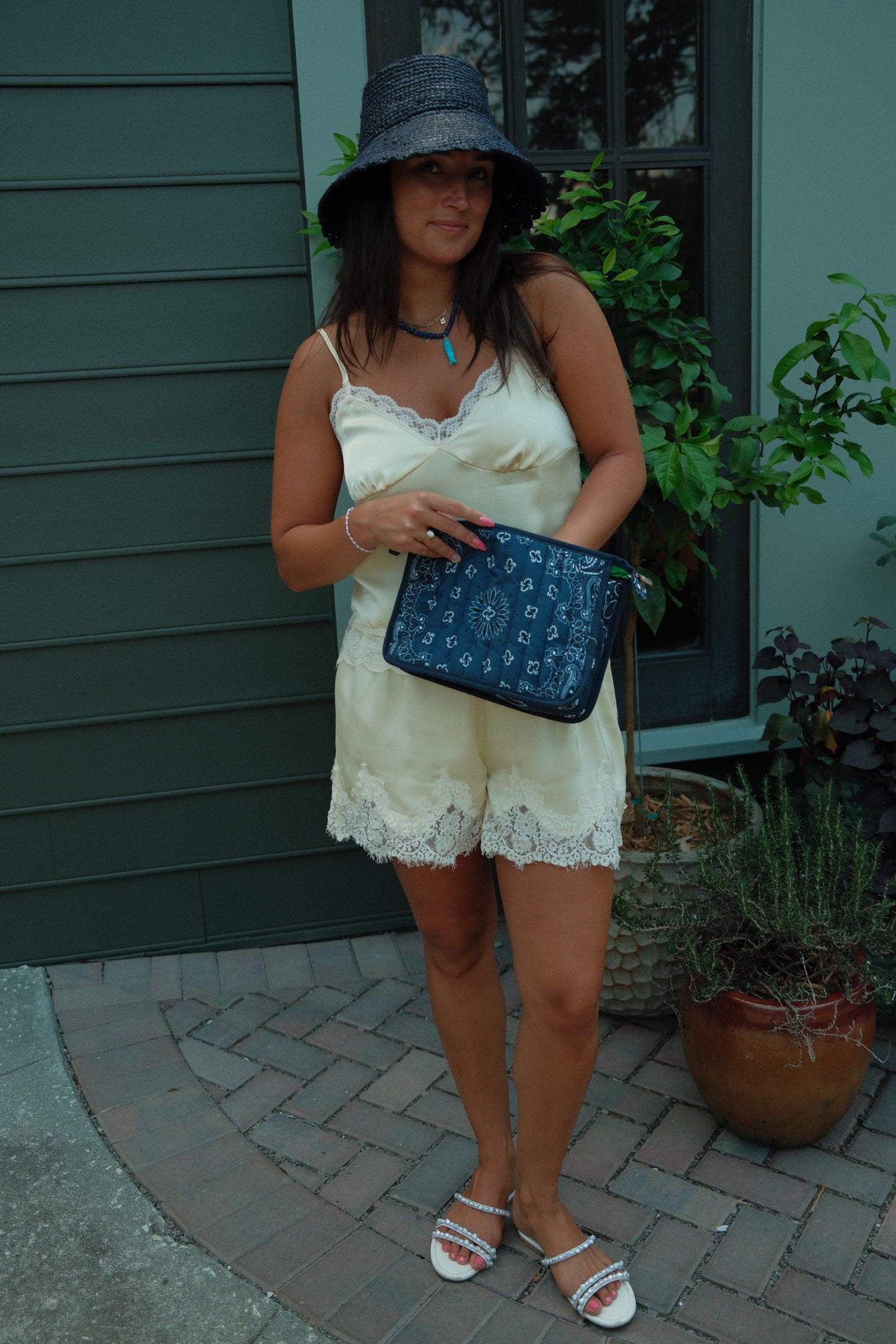 The Sara Top | Satin Lace Tank Top