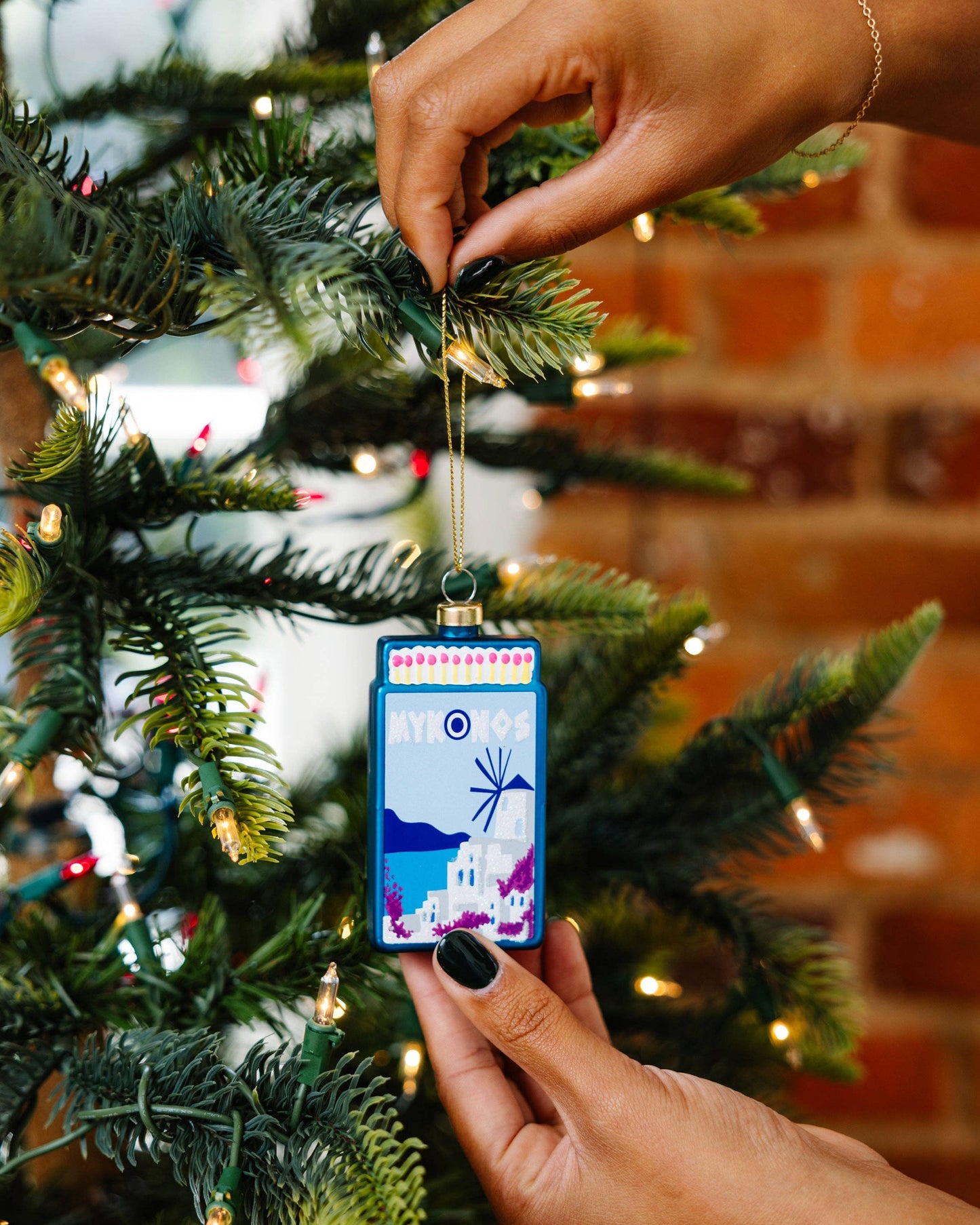 Matchbook Ornament - Mykonos