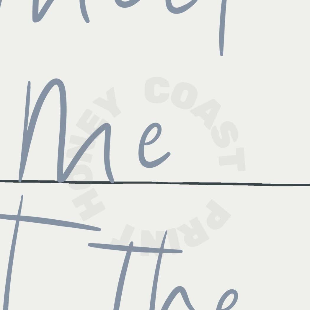 Meet Me At The Beach Coastal Stamp And Postcard Print: 9" x 11"