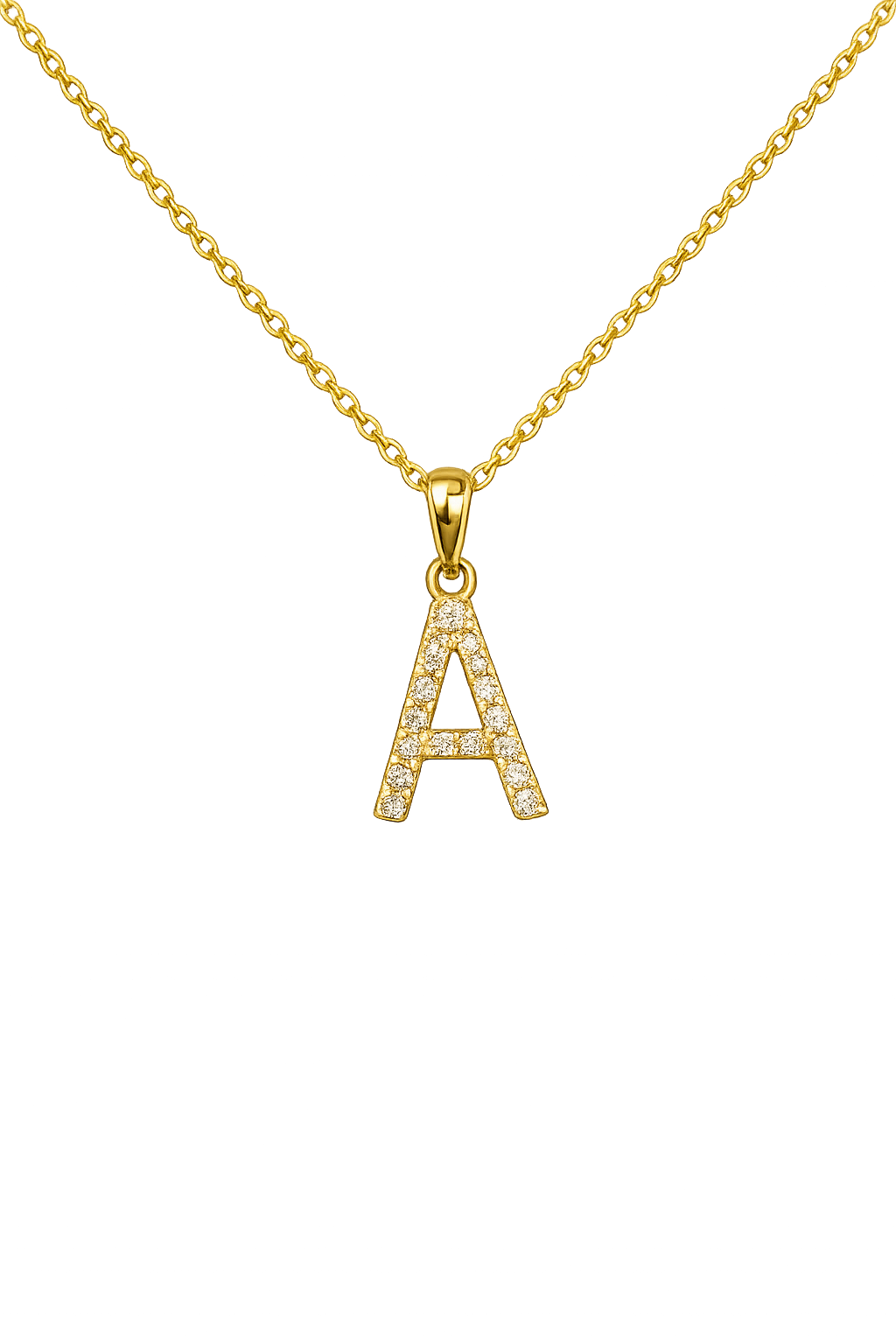 Diamond Initial Necklace