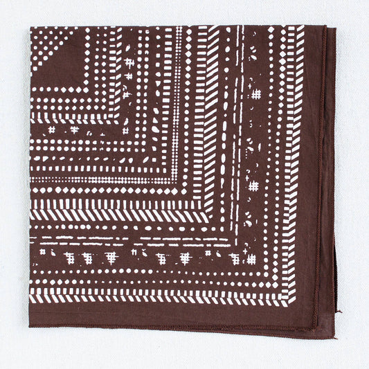 Brown Dot Dash Bandana