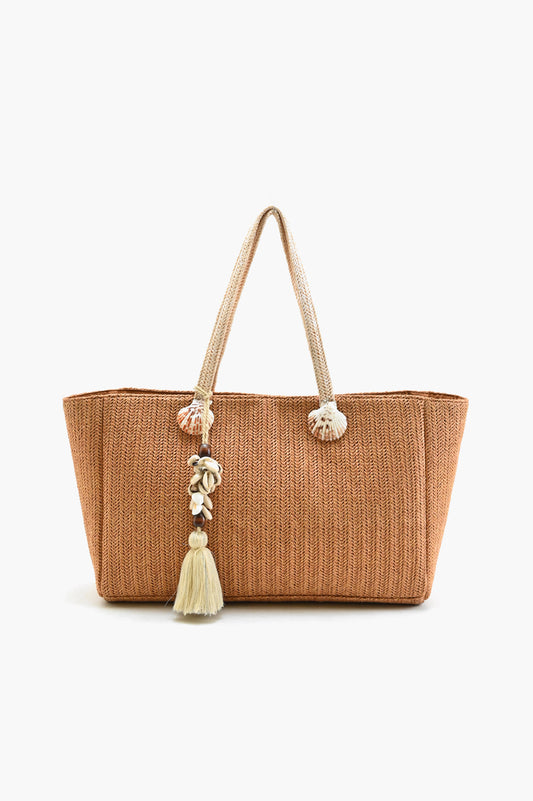 Raffia Reef Shell Tote