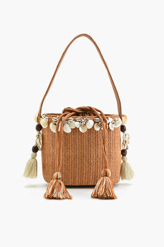 Raffia Reef Shell Bucket Bag