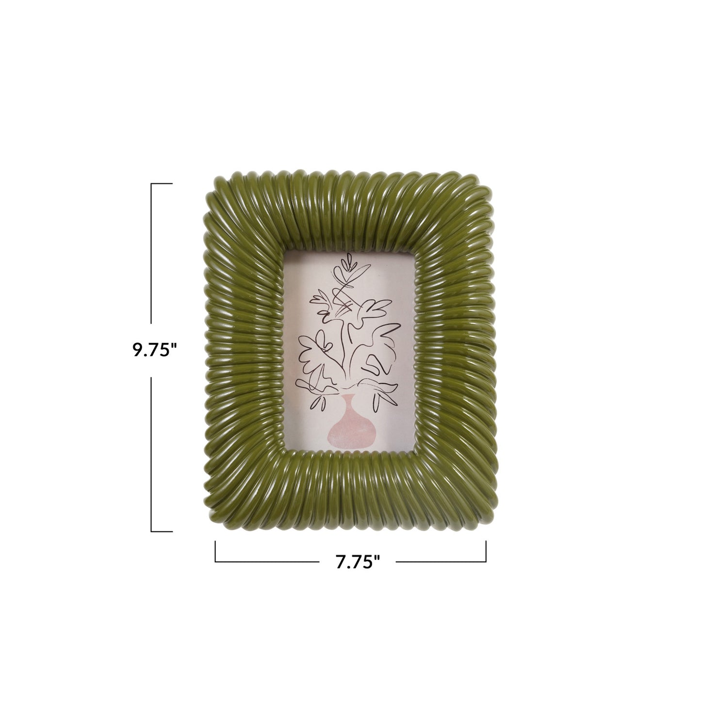 Resin Ribbed Photo Frame