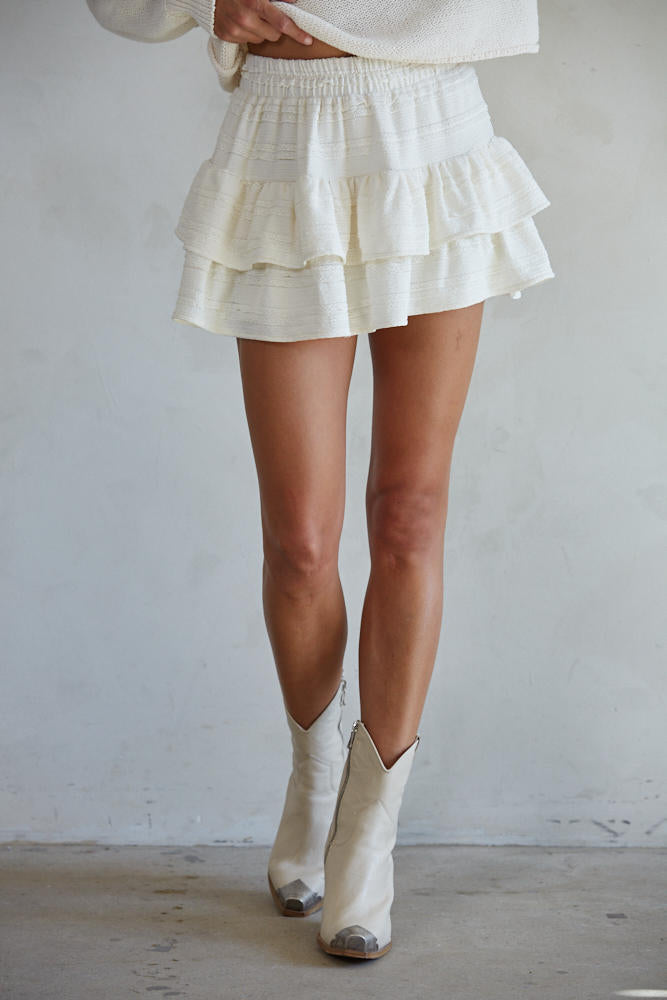 Jane Ruffle Mini Skort