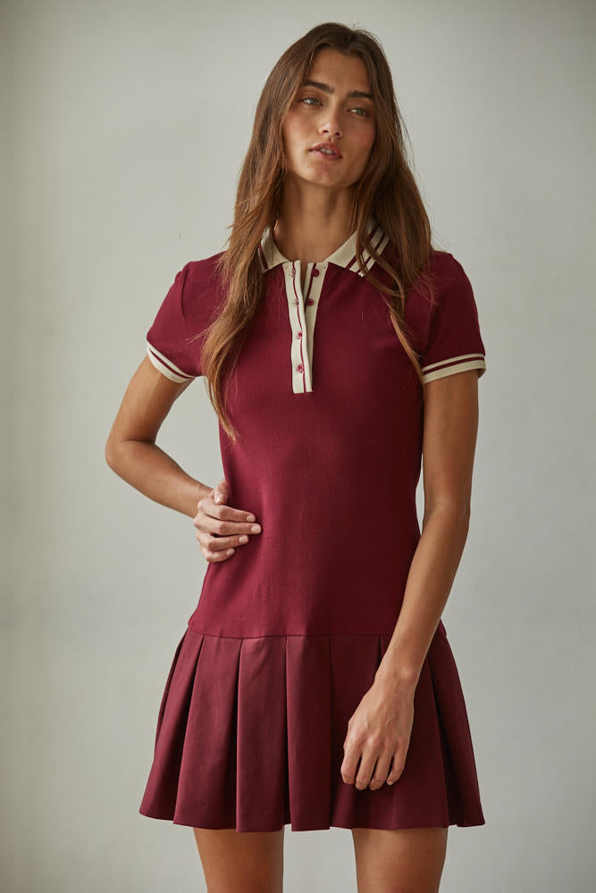 Sweet On You Pleated Mini Shirt Dress