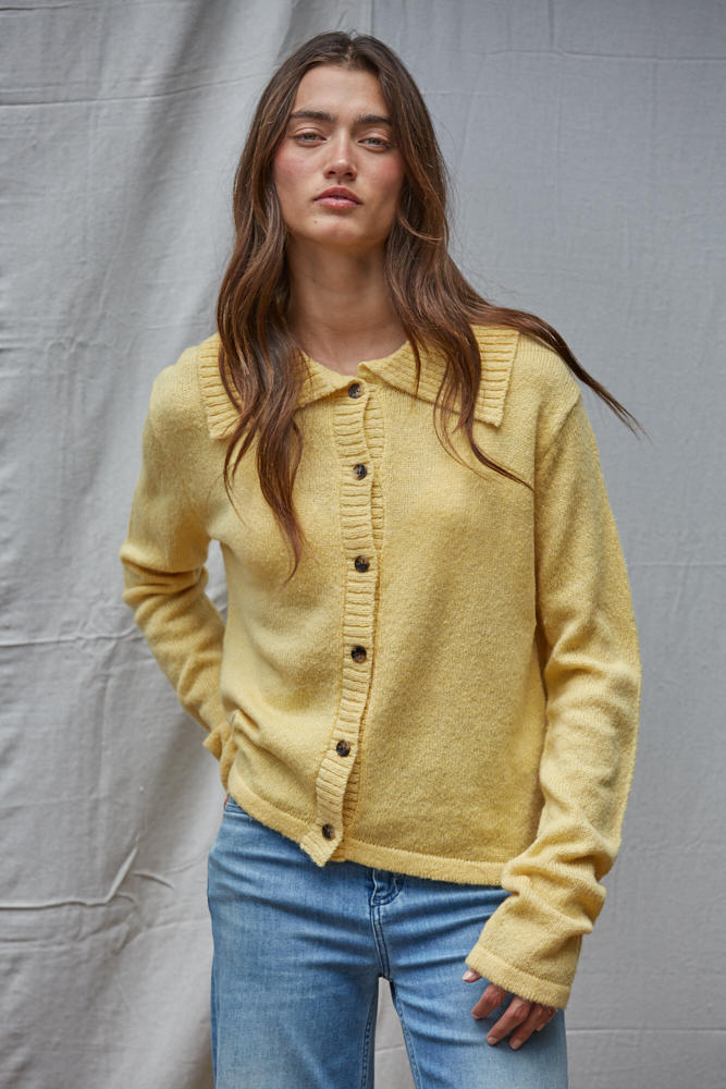 Lumi Collared Cardigan Top
