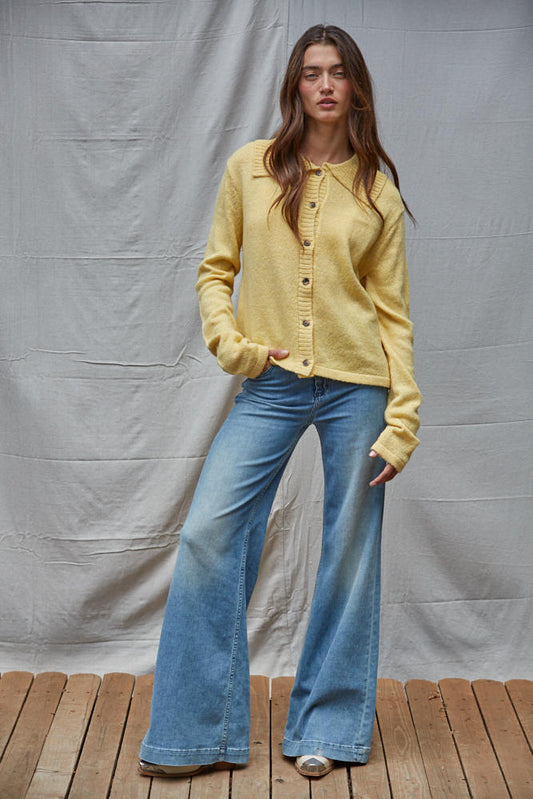 Lumi Collared Cardigan Top