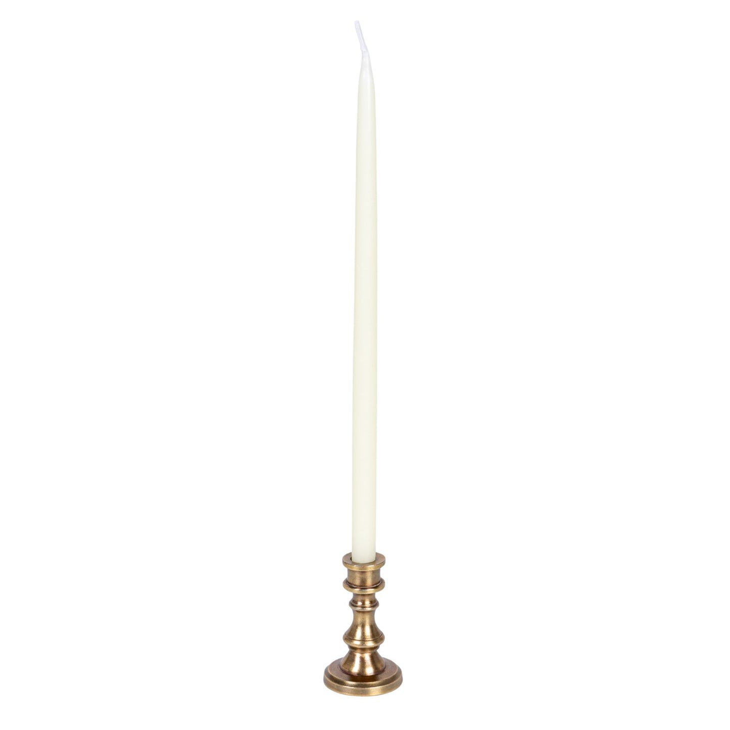 Cast Aluminum Taper Holder, Antique Brass Finish (Holds 1/2" Taper)