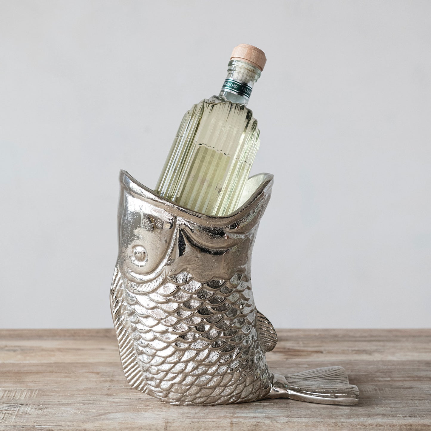 The Tin Fish Bottle Holder