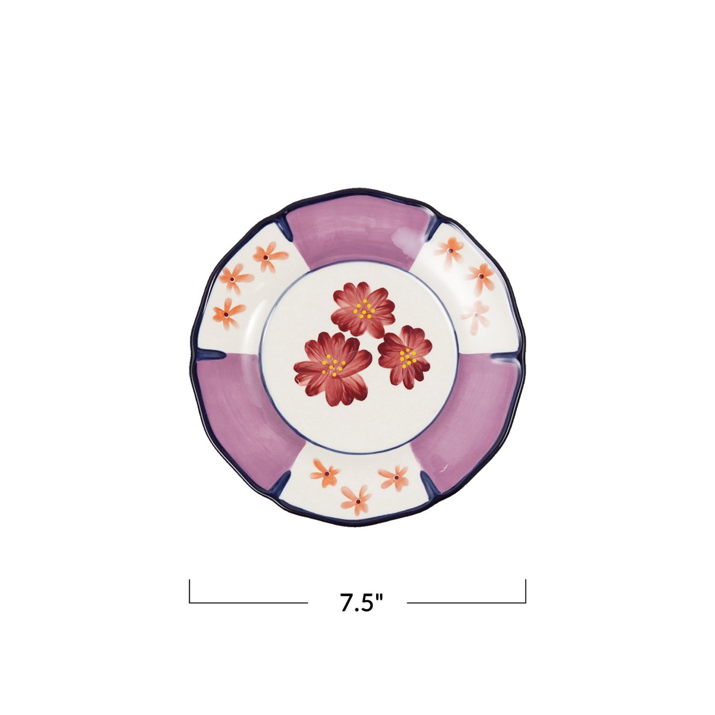 Scalloped Botanical Plate