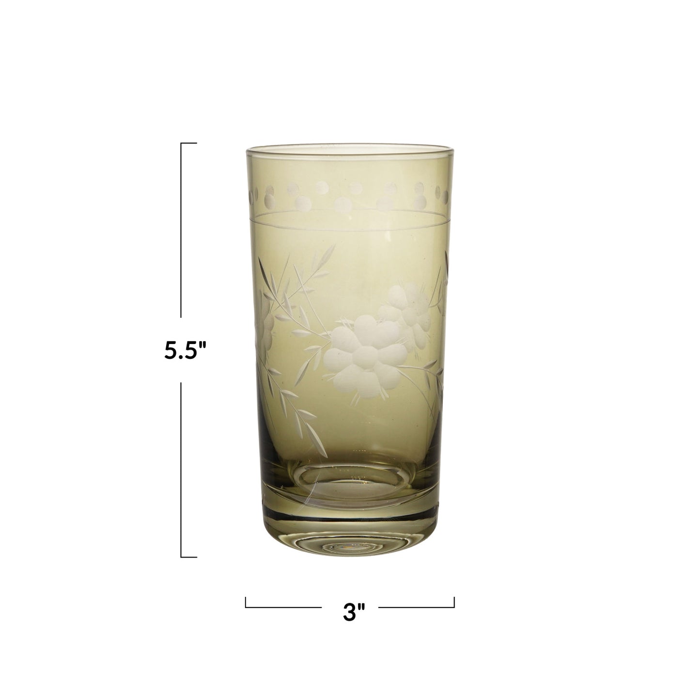 Botanical Etched Glass