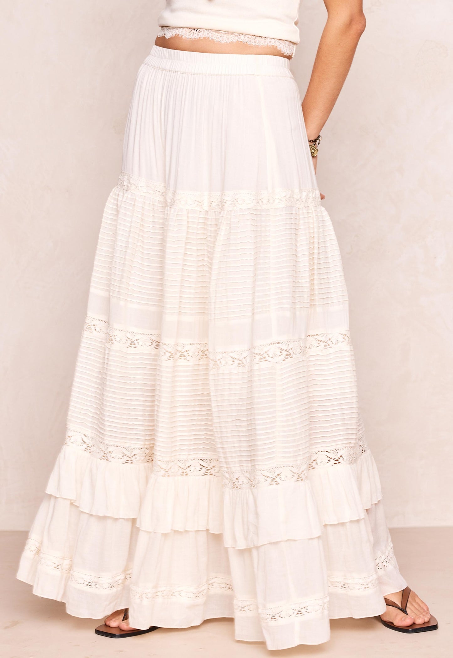 Ines Tiered Maxi Skirt