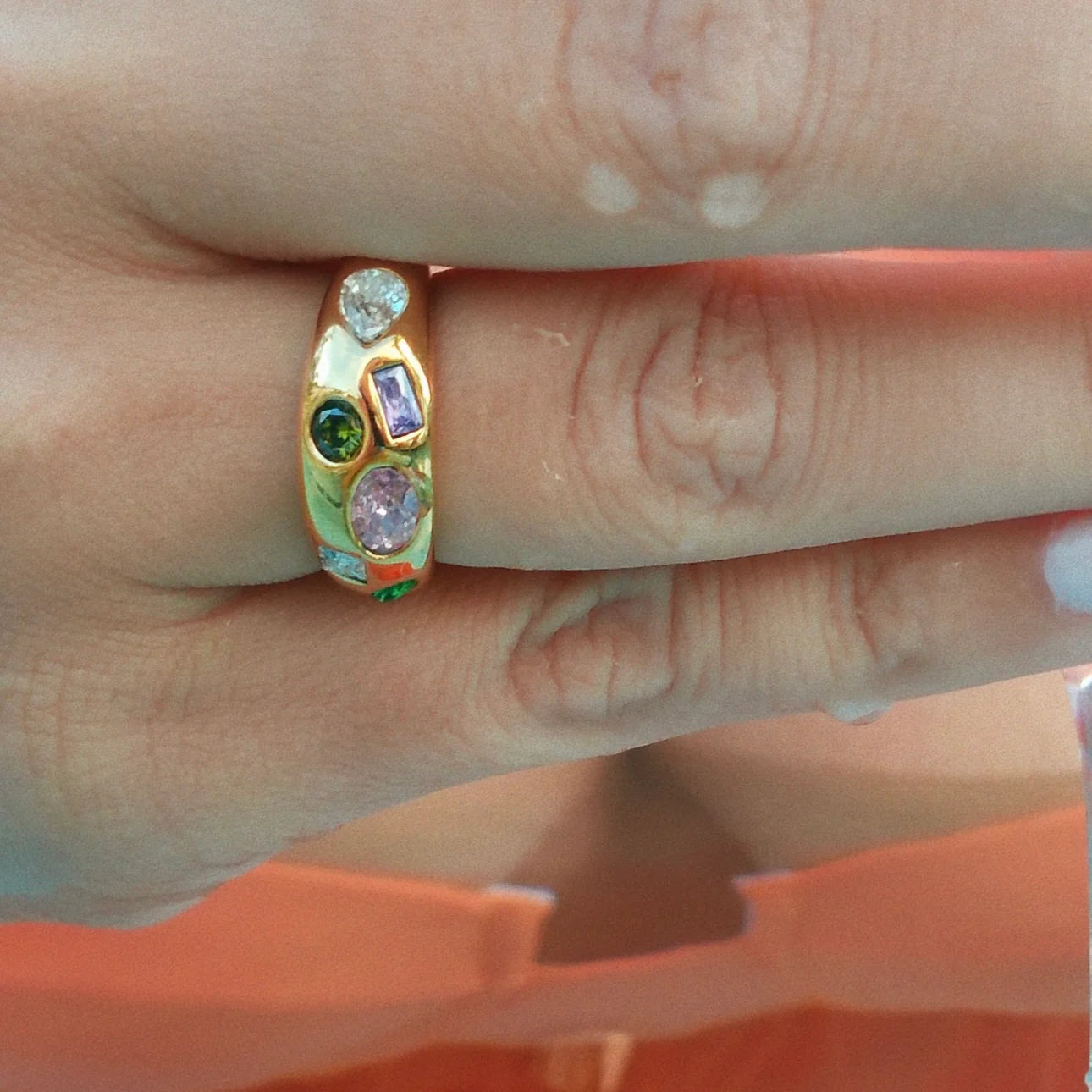 Estelle Multi Colored Stone Ring