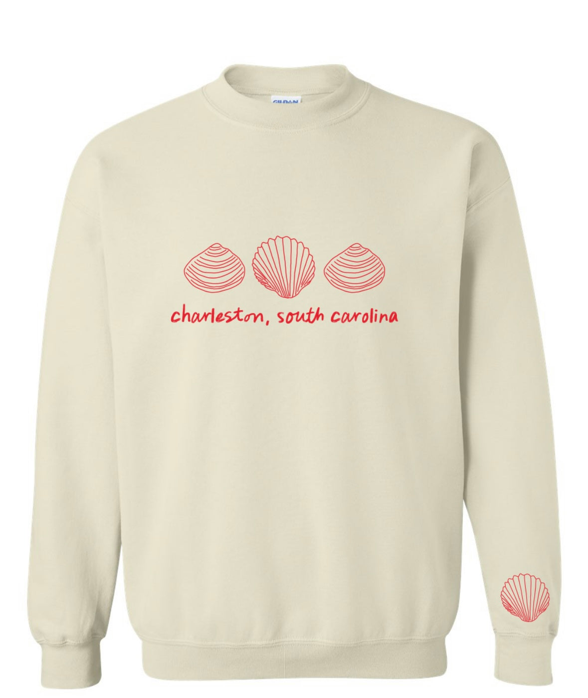 the Charleston Shell Girl Summer Sweatshirt