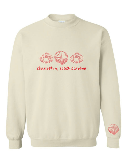 the Charleston Shell Girl Summer Sweatshirt