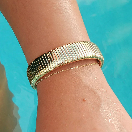 Gianna Chunky Gold Stretch Bracelet