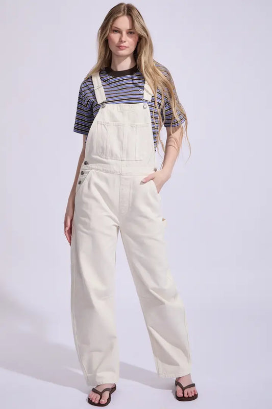 arc barrel overalls - cream