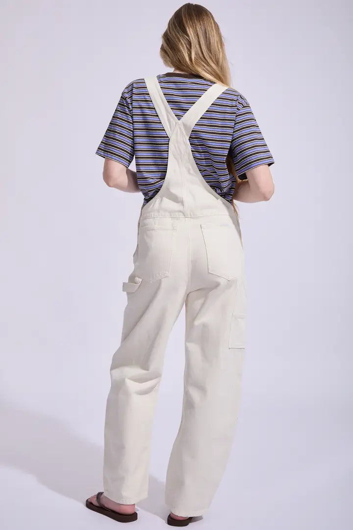 arc barrel overalls - cream