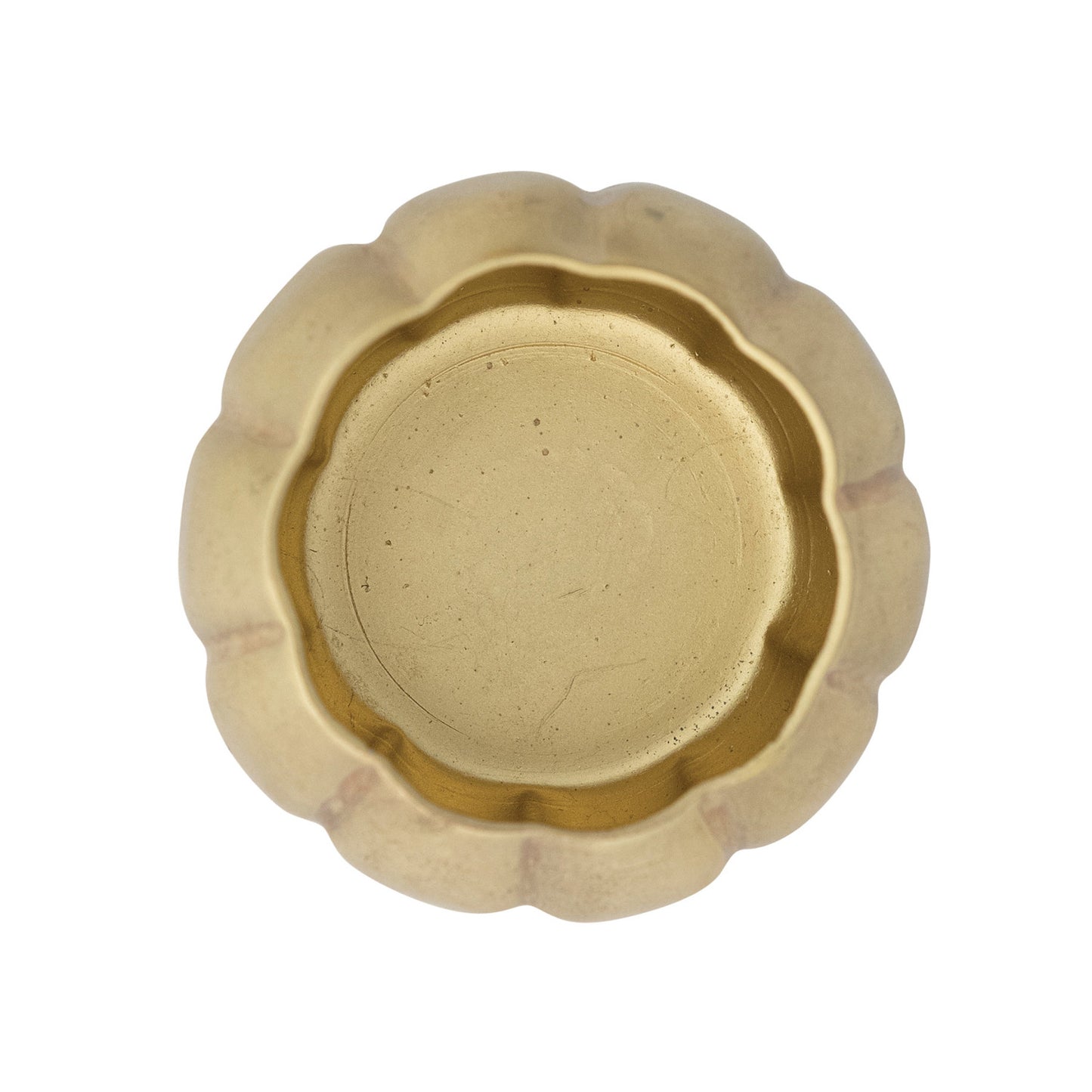 Metal Pumpkin Shaped Tealight/Votive Holder, Gold Finish