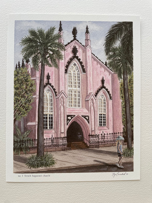 No. 1 'french huguenot church' print