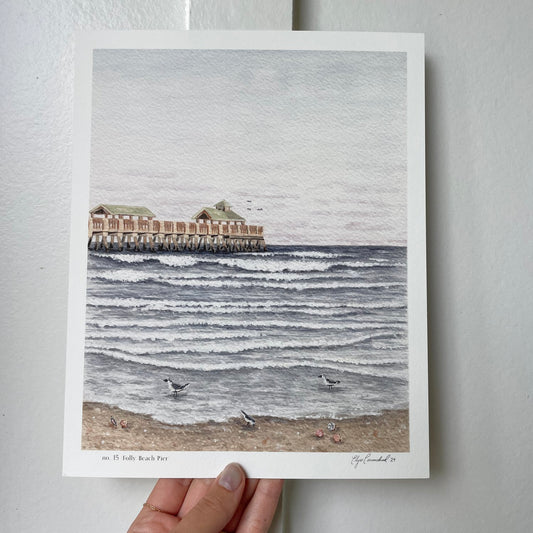 No. 15 'folly beach pier' print