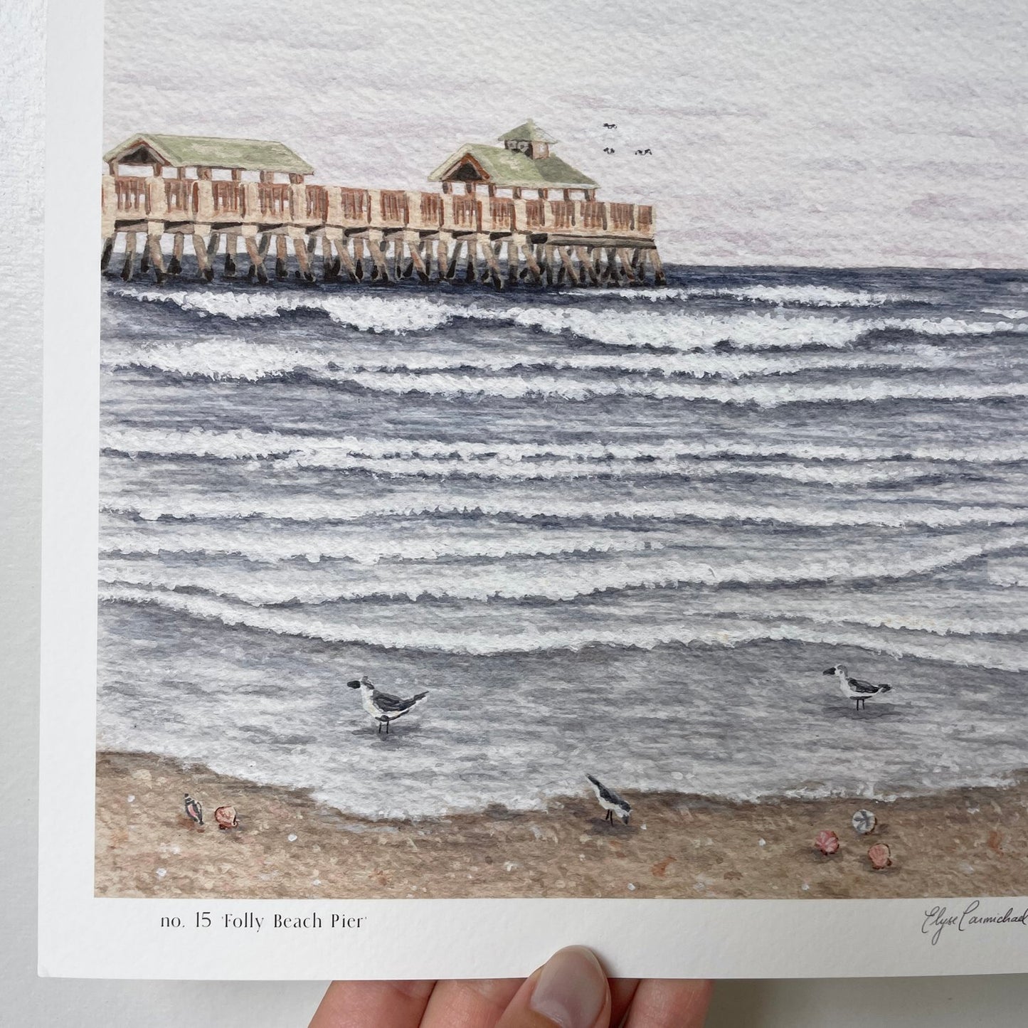 No. 15 'folly beach pier' print