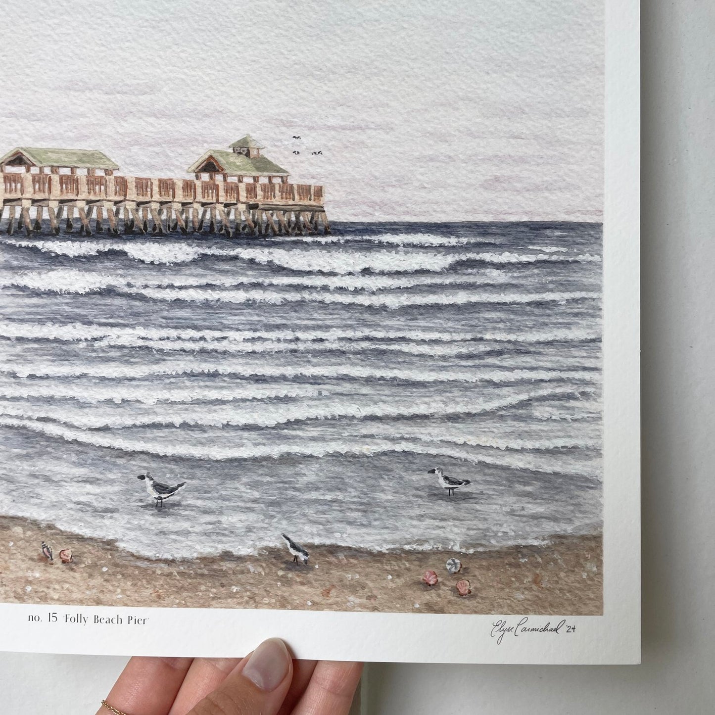 No. 15 'folly beach pier' print