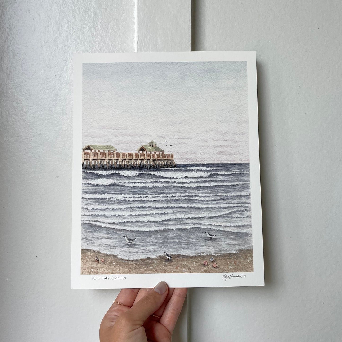 No. 15 'folly beach pier' print