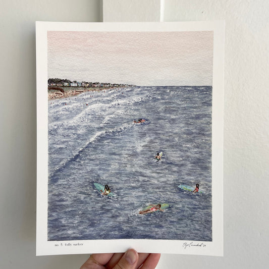 No. 5 'folly surfers' print