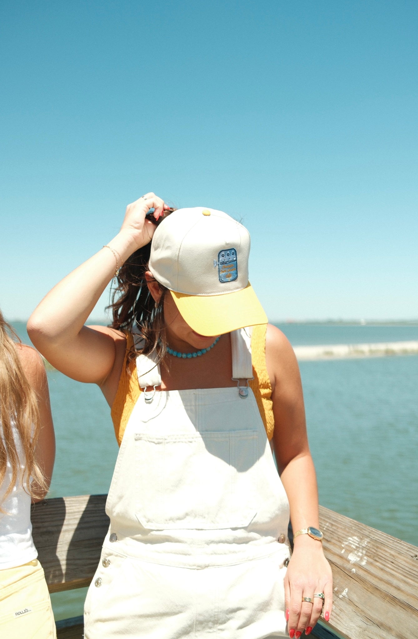 arc barrel overalls - cream