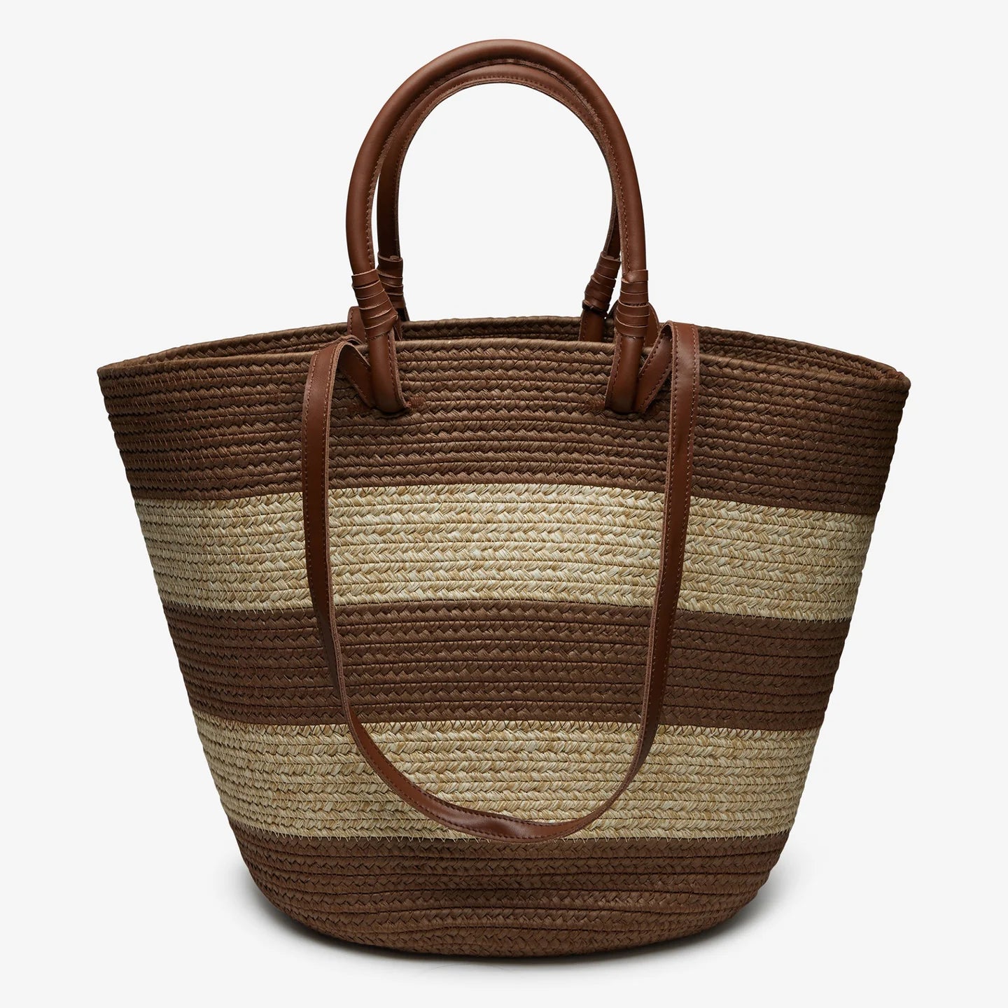 Laguna Fabric Basket Bag in Chocolate