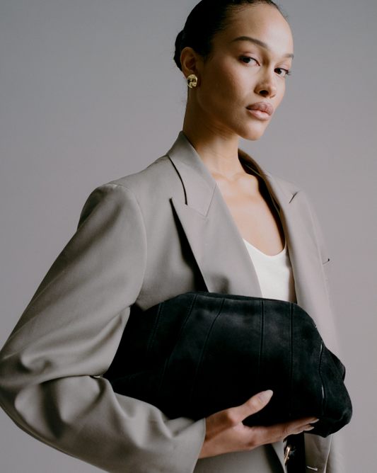 ROWE SUEDE CLUTCH LEATHER BAG