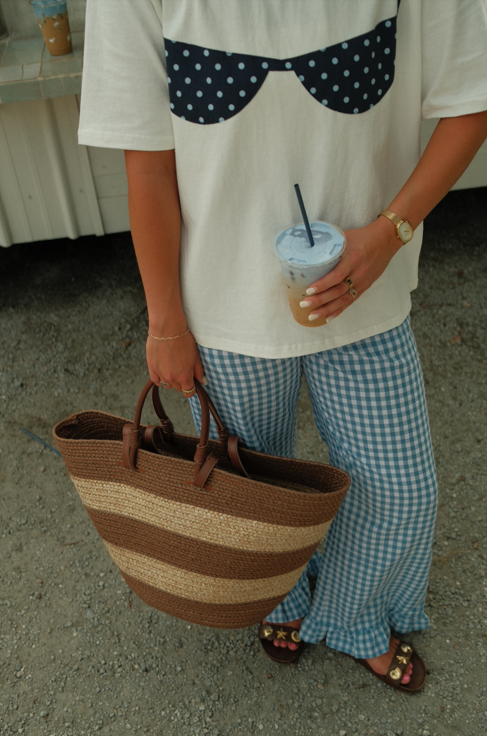 Laguna Fabric Basket Bag in Chocolate