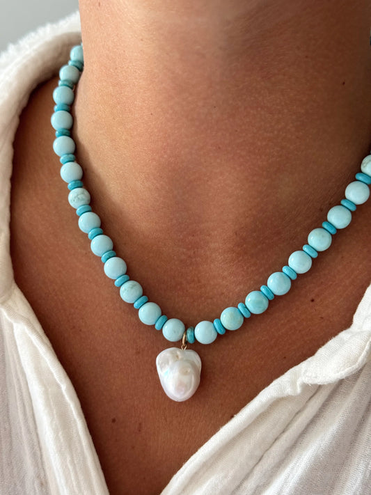 TURQ DUO NECKLACE