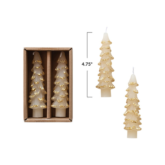 The Tree Taper set, White & Gold (Short)