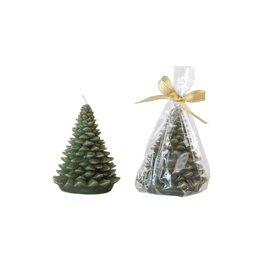 Tree Candle with Gold Tips (Small)