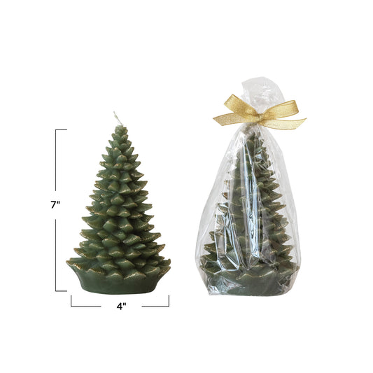 Tree Candle with Gold Tips (Large)