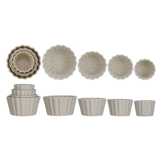 embossed fluted bowls set of 4