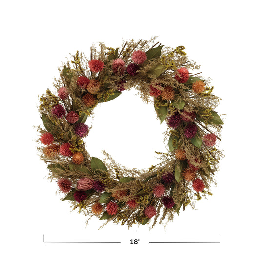 Dried Natural Botanicals Wreath, Multi Color